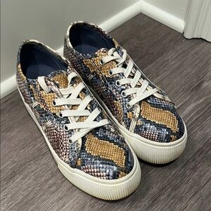 Snakeskin Patterned Women's Sneakers